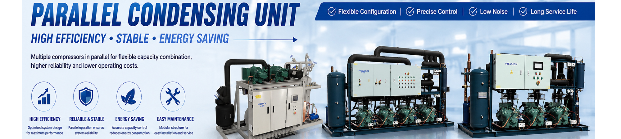 3 Piston Compressors Parallel Condensing units